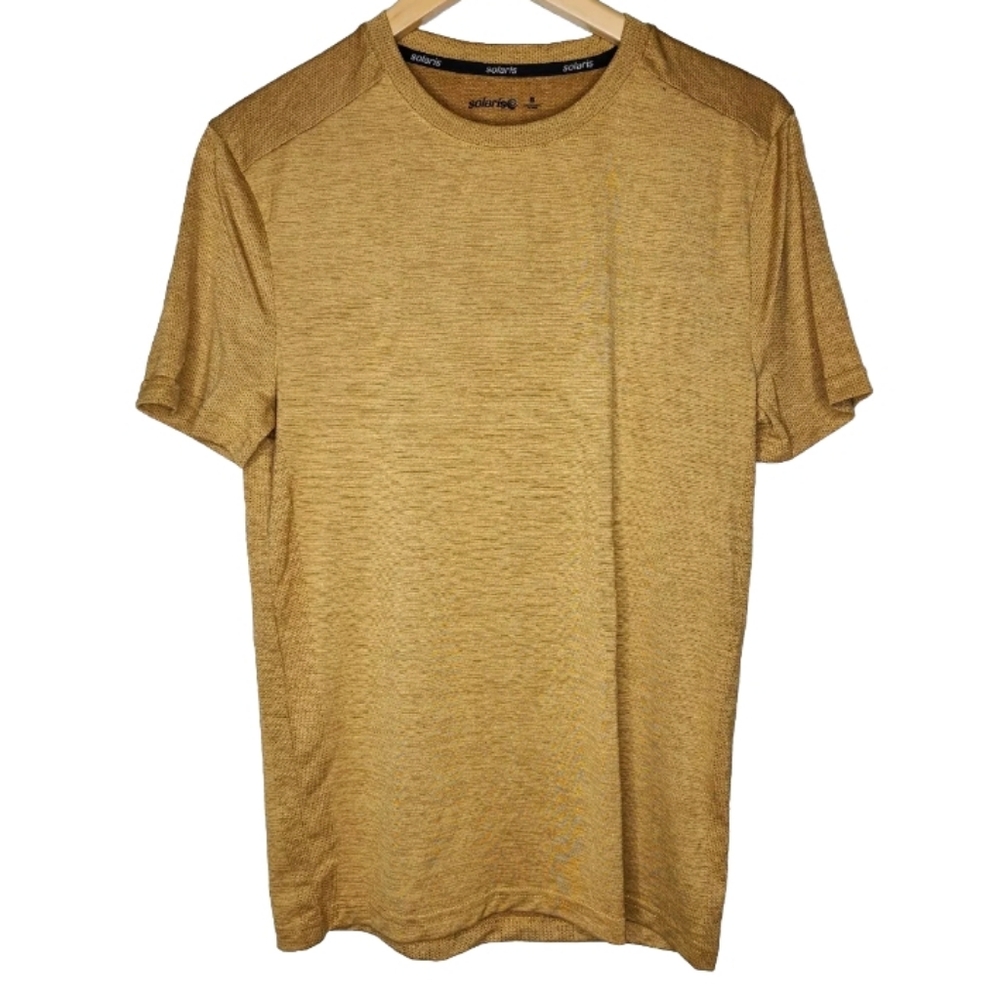 Solaris Active Elite Series Zon Shirt in Gold Heather Size S New With Tags